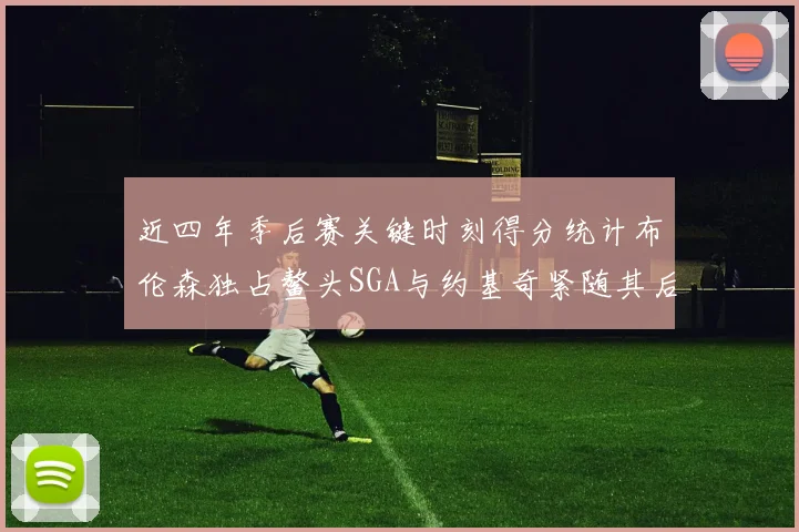 近四年季后赛关键时刻得分统计布伦森独占鳌头SGA与约基奇紧随其后
